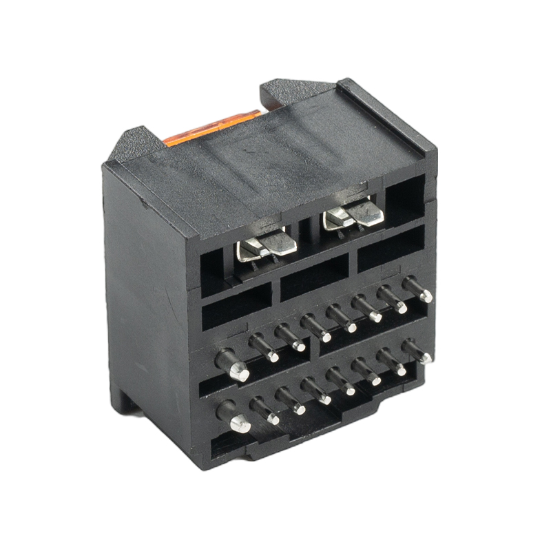 16-Pin Round Pin Vertical Socket With Fuse