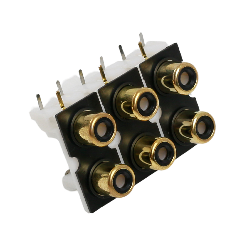 Av6-8.4-10 10-Type 6-Hole Av Socket Copper Shell Gold-Plated