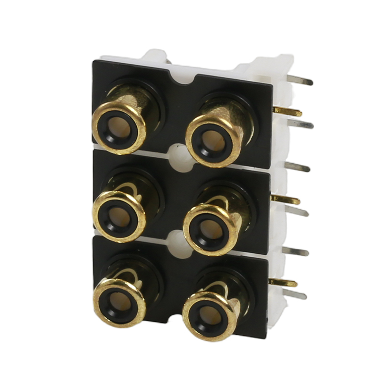 Av6-8.4-10 10-Type 6-Hole Av Socket Copper Shell Gold-Plated