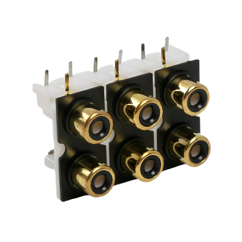 Av6-8.4-10 10-Type 6-Hole Av Socket Copper Shell Gold-Plated